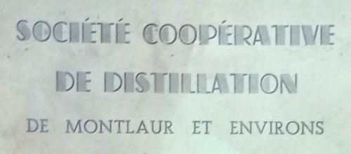 logo de la société coopérative de distillation de Montlaur dans l'Aude